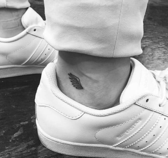 Small Wing Tattoo On Ankle