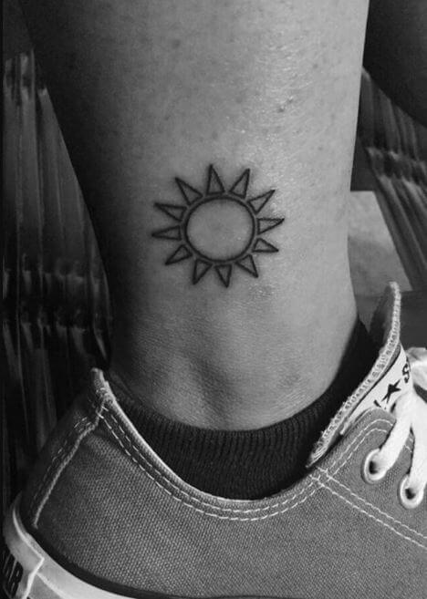Sun Small Tattoos For Men