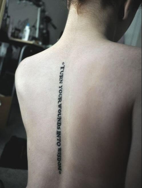Back Tattoos For Girls Quotes Spine