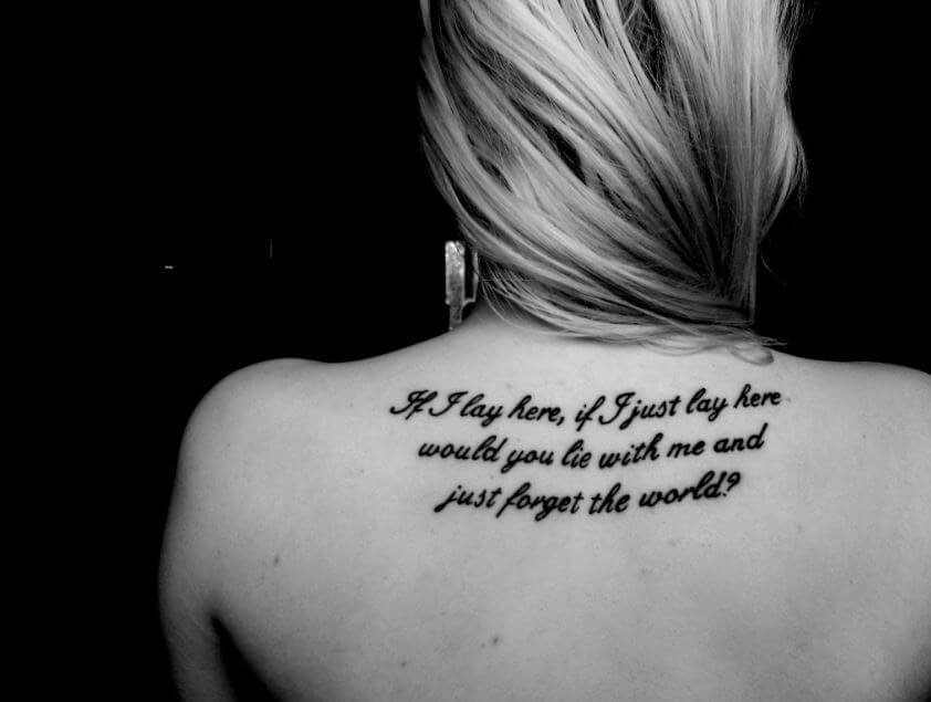 Back Tattoos For Girls Quotes
