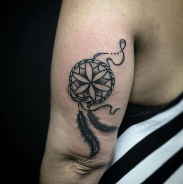 Dreamcatcher Tattoos On Elbow