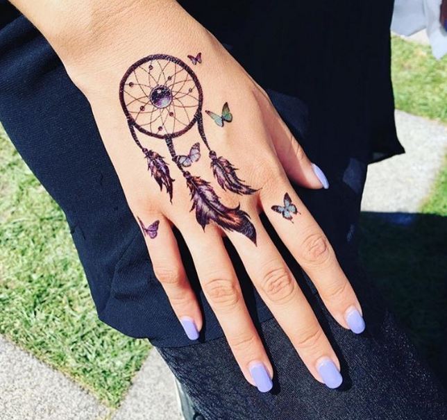 Dreamcatcher Tattoos On Hand