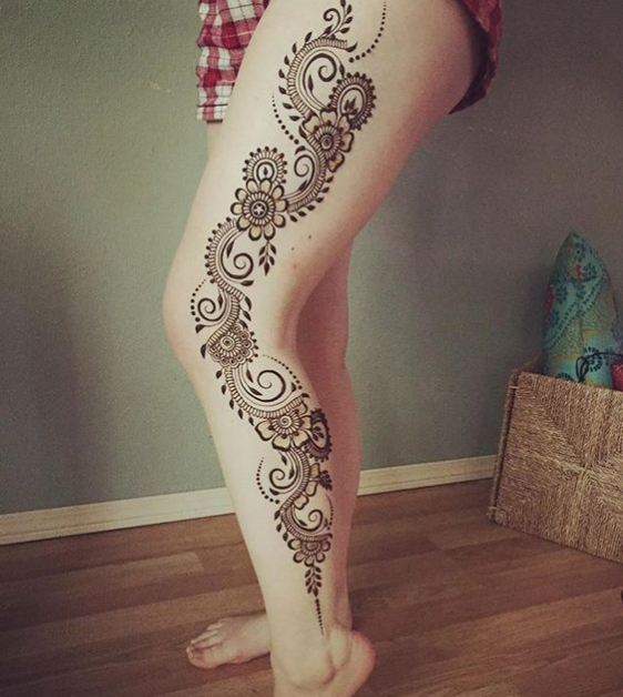 Leg Henna Designs