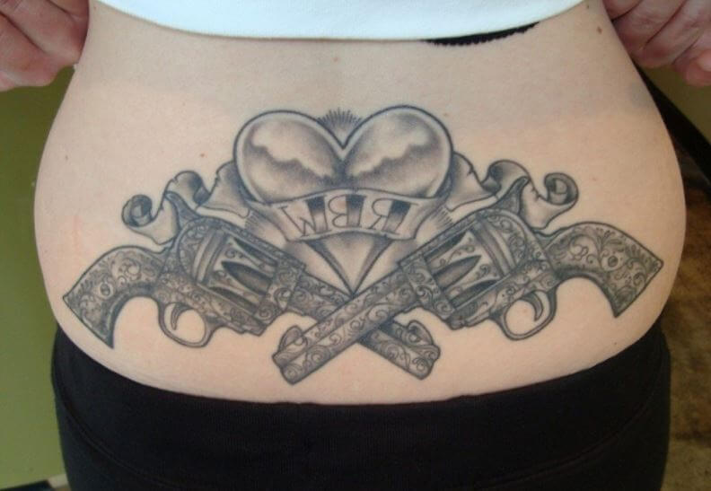 Lower Back Tattoos For Girls With Hearts