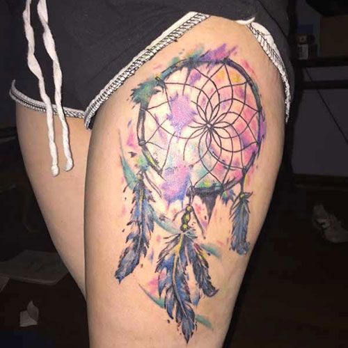 Native American Dreamcatcher Tattoo (9)