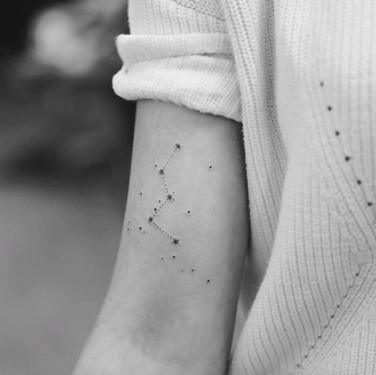 Orion Constellation Hunter Belt Nebula Tattoo Designs Ideas (12)