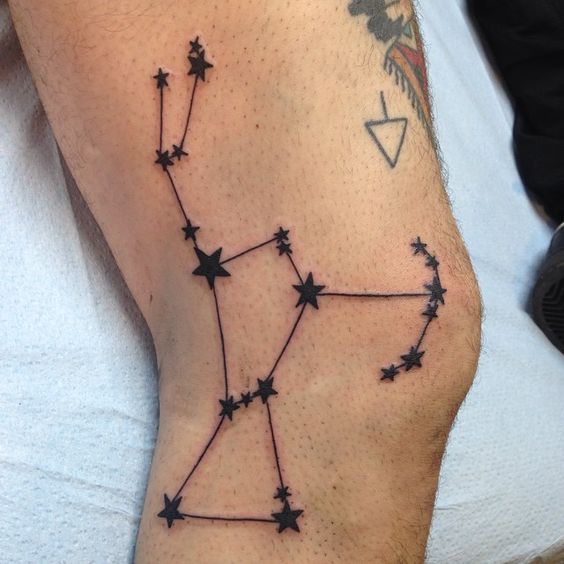 Orion Constellation Hunter Belt Nebula Tattoo Designs Ideas (15)