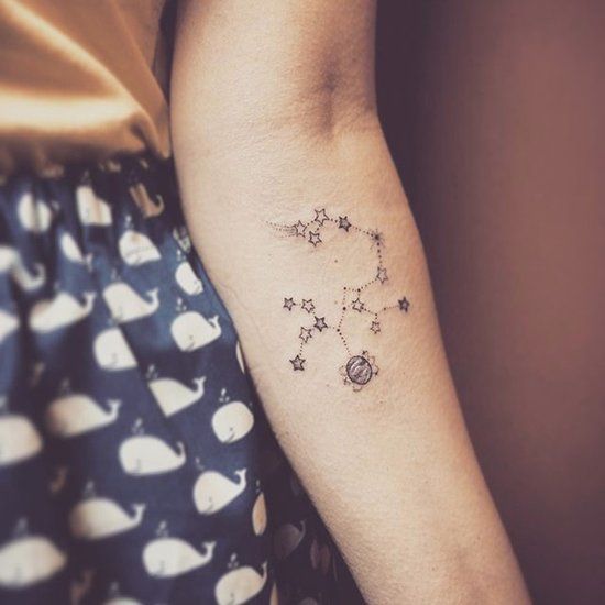 Orion Constellation Hunter Belt Nebula Tattoo Designs Ideas (2)