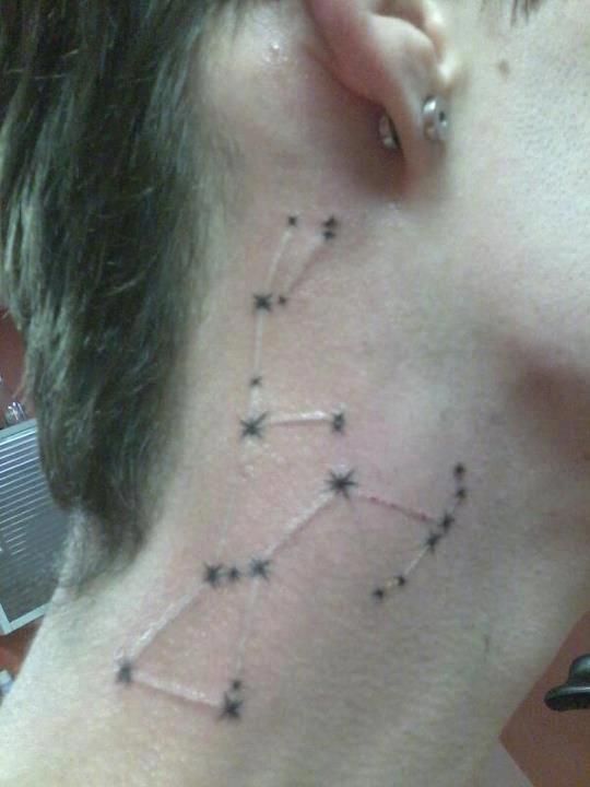 Orion Constellation Hunter Belt Nebula Tattoo Designs Ideas (20)