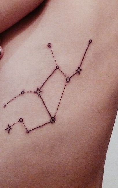 Orion Constellation Hunter Belt Nebula Tattoo Designs Ideas (23)