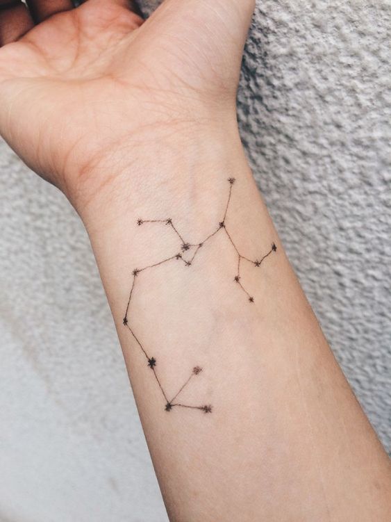 Orion Constellation Hunter Belt Nebula Tattoo Designs Ideas (24)
