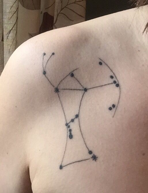 Orion Constellation Hunter Belt Nebula Tattoo Designs Ideas (39)