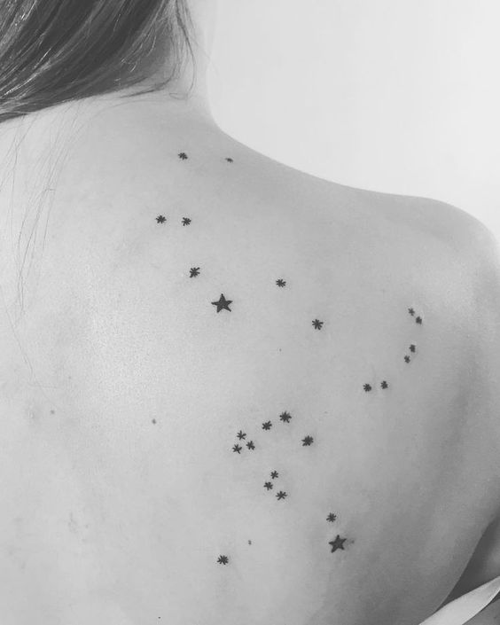 Orion Constellation Hunter Belt Nebula Tattoo Designs Ideas (40)
