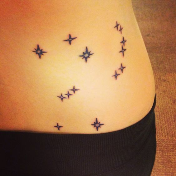 Orion Constellation Hunter Belt Nebula Tattoo Designs Ideas (46)