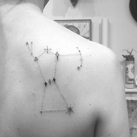 Orion Constellation Hunter Belt Nebula Tattoo Designs Ideas (49)
