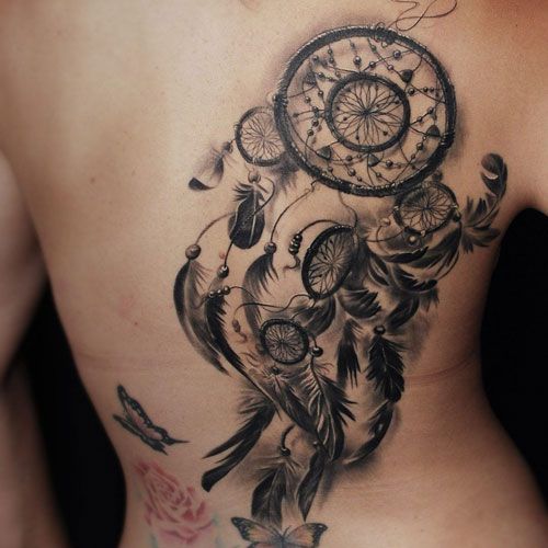 Rose And Dreamcatcher Tattoo (4)