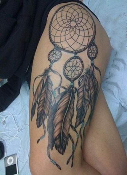 Rose And Dreamcatcher Tattoo (6)