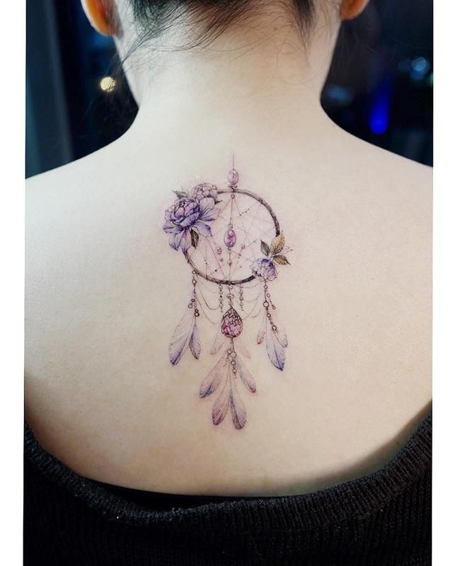 Rose And Dreamcatcher Tattoo (8)