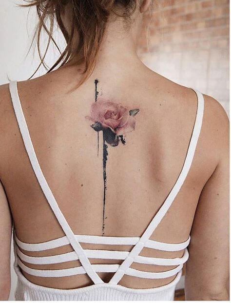 Rose Back Tattoos For Girls