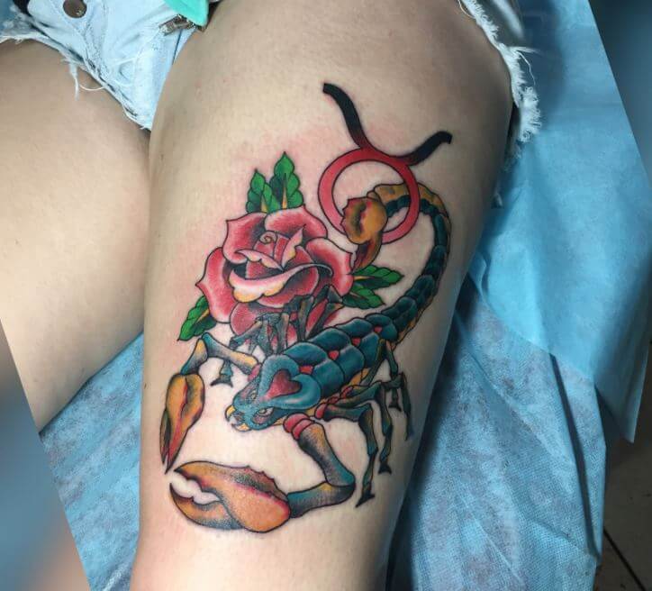 Scorpion Rose Tattoos