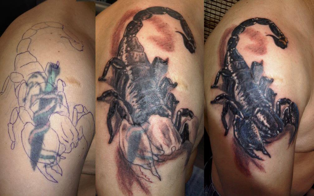 Scorpion Tattoo Cover Up