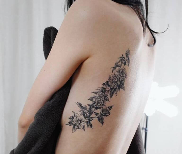 Side Back Tattoos For Girls