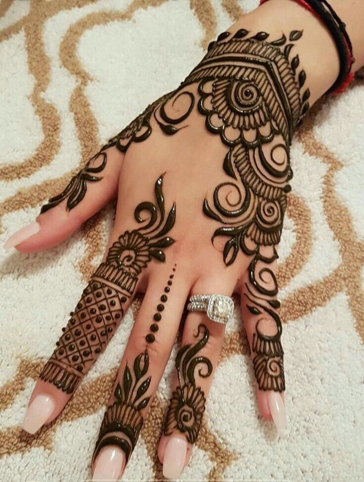 Simple Mehndi Designs For Front Hands (2)