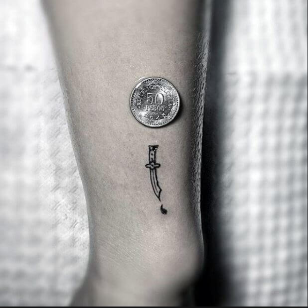 Small Dagger Tattoos For Men