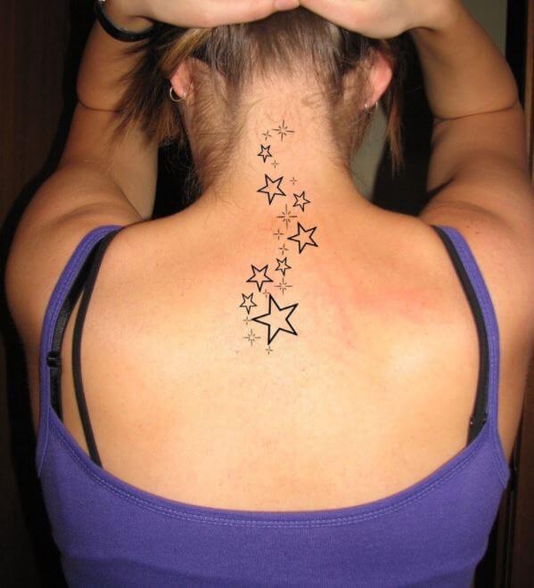 Star Tattoos For Girls Back