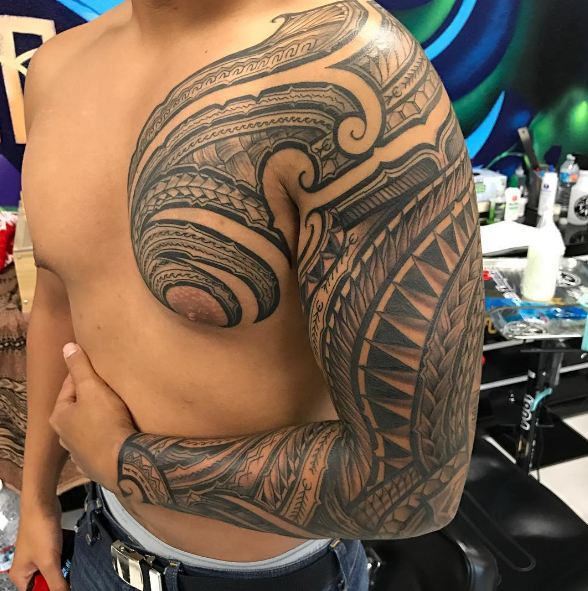 Tribal Tattoos On Full Sleeves