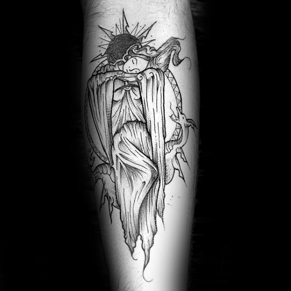 Video Game Character From Final Fantasy Mens Inner Forearm Tattoo