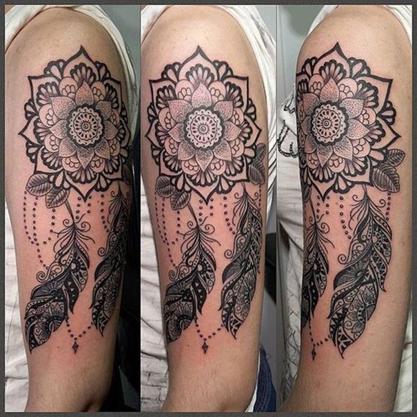 What Does A Dreamcatcher Tattoo Symbolize (6)