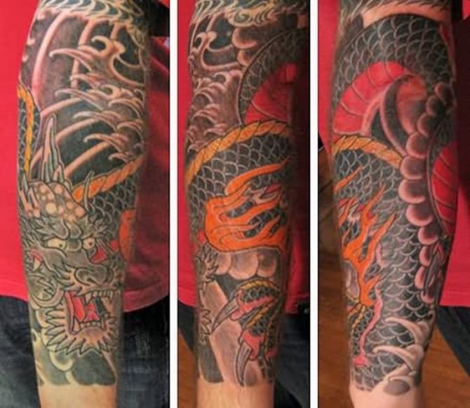 10 Japanese Dragon Tattoo Half Sleeve Designs