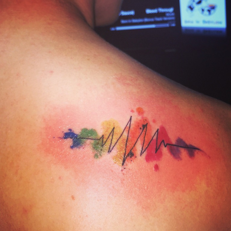 25 Rainbow Pulse Tattoo.