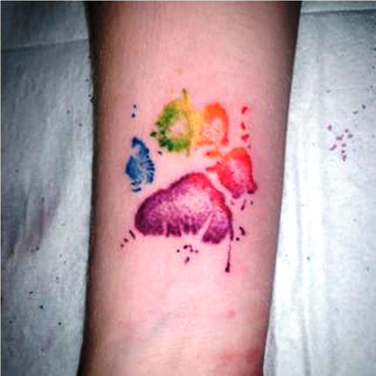 39 Rainbow Watercolour Tattoo