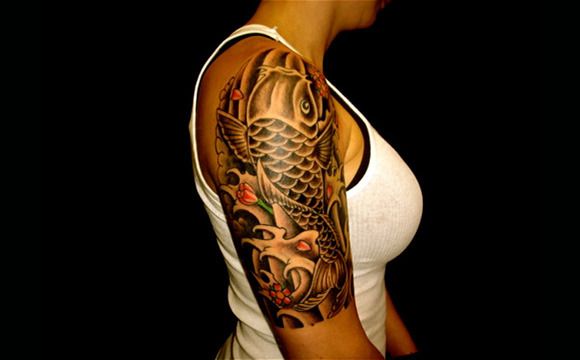Japanese Koi Fish Tattoo Sleeve