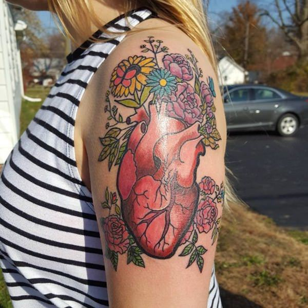 Anatomical Heart Tattoo Designs For Guys With Meaning (12)