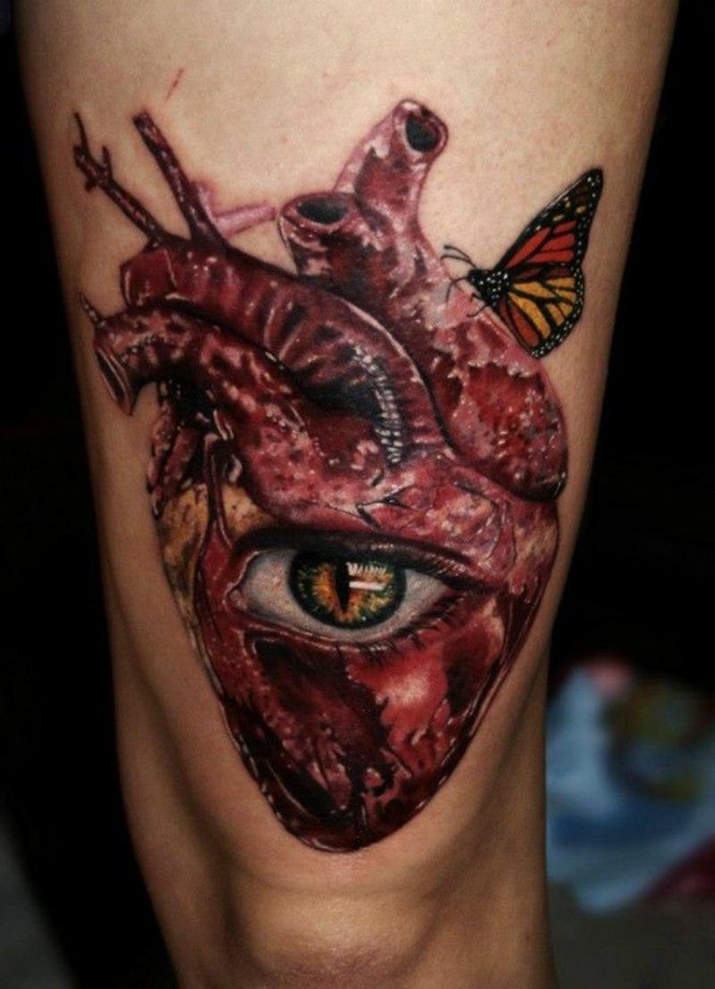 Anatomical Heart Tattoo Designs For Guys With Meaning (28)