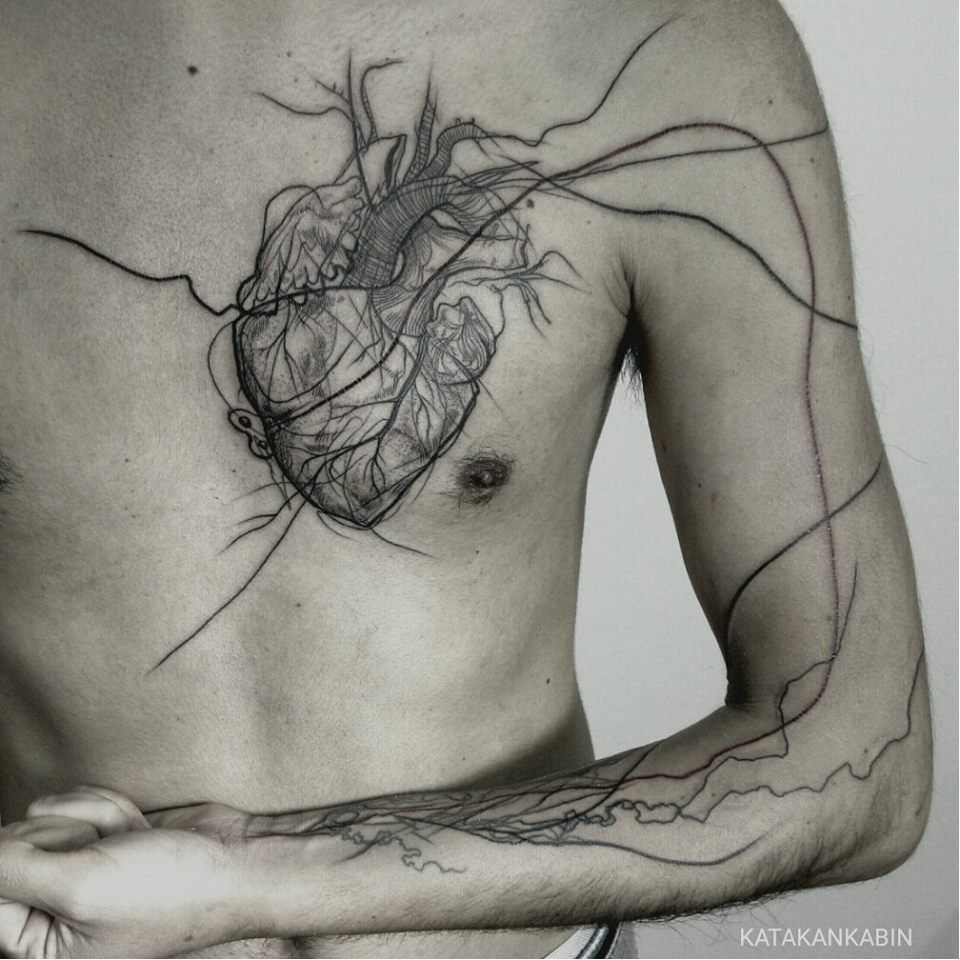 Anatomical Heart Tattoo Designs For Guys With Meaning (39)