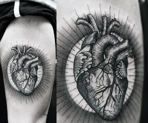 Anatomical Heart Tattoo Designs For Guys With Meaning (9)