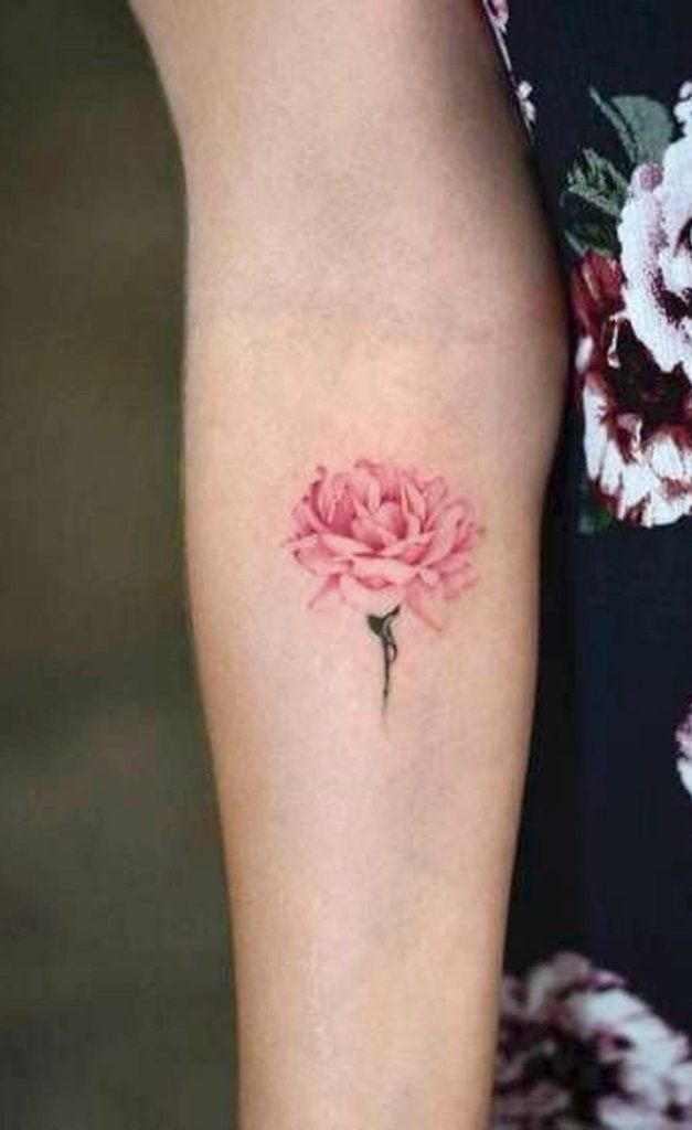 Black And White Carnation Tattoo (3)
