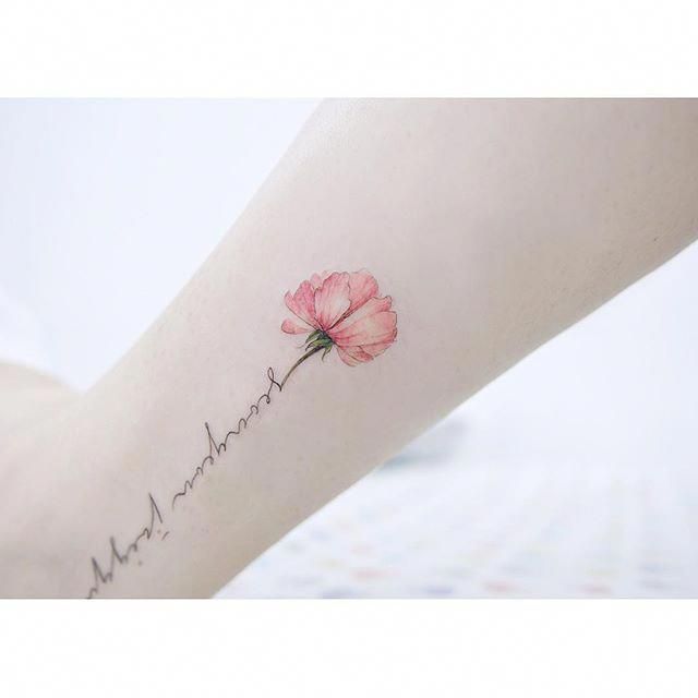 160 Best Carnation Flower Tattoo Designs With Meanings 22