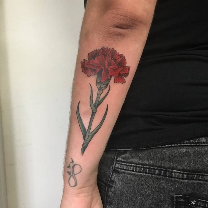 Black And White Carnation Tattoo (6)