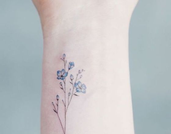 Blue Carnation Tattoo (2)