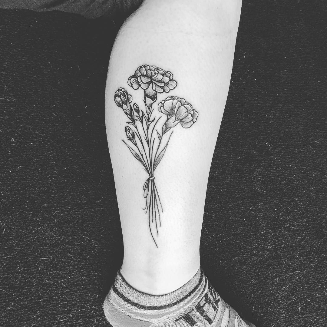 Blue Carnation Tattoo (7)