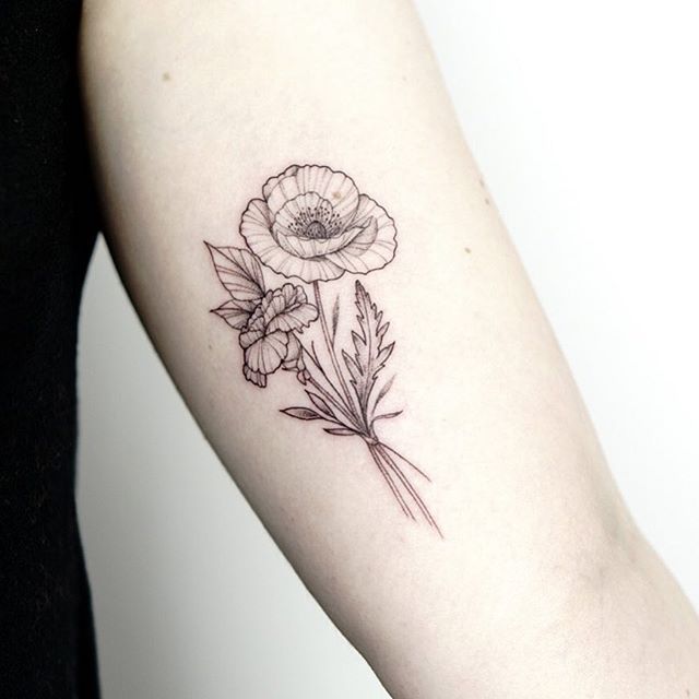 Carnation Flowers Tattoos (6)