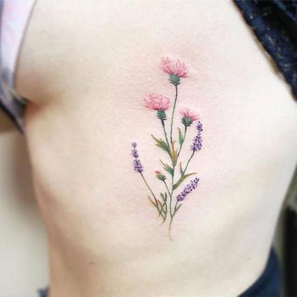 Carnation Flowers Tattoos (7)