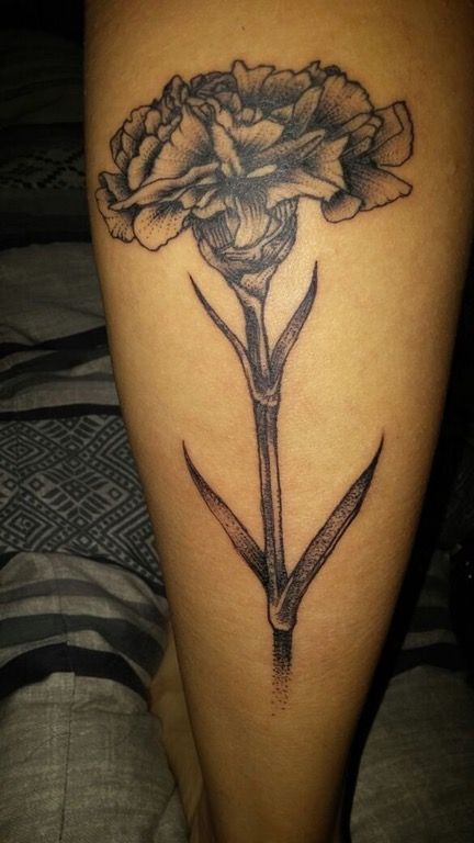 Carnation Flowers Tattoos (9)