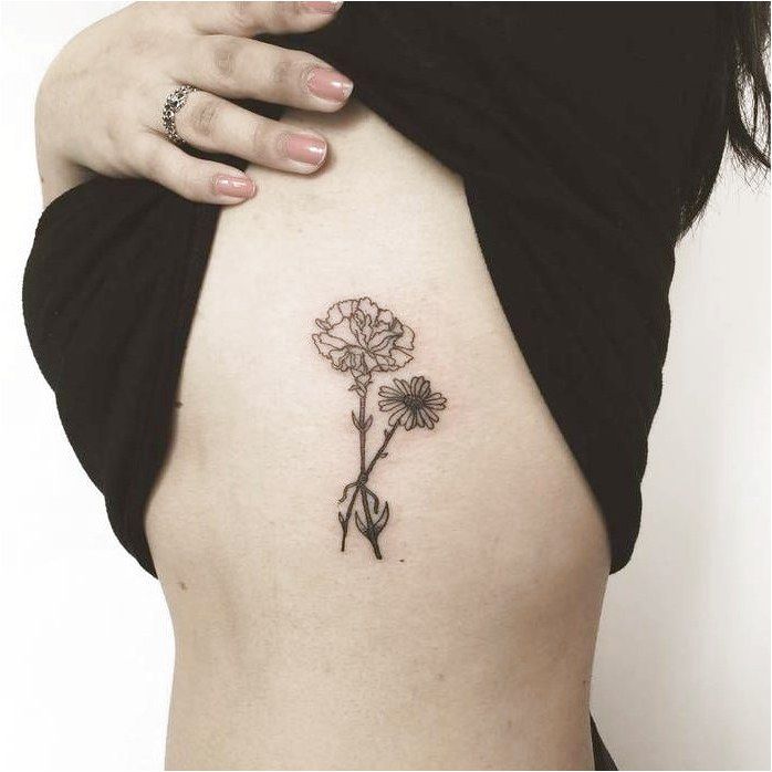 Carnations Flowers Tattoos (2)