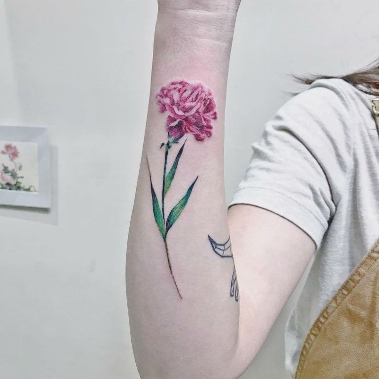 Carnations Flowers Tattoos (5)